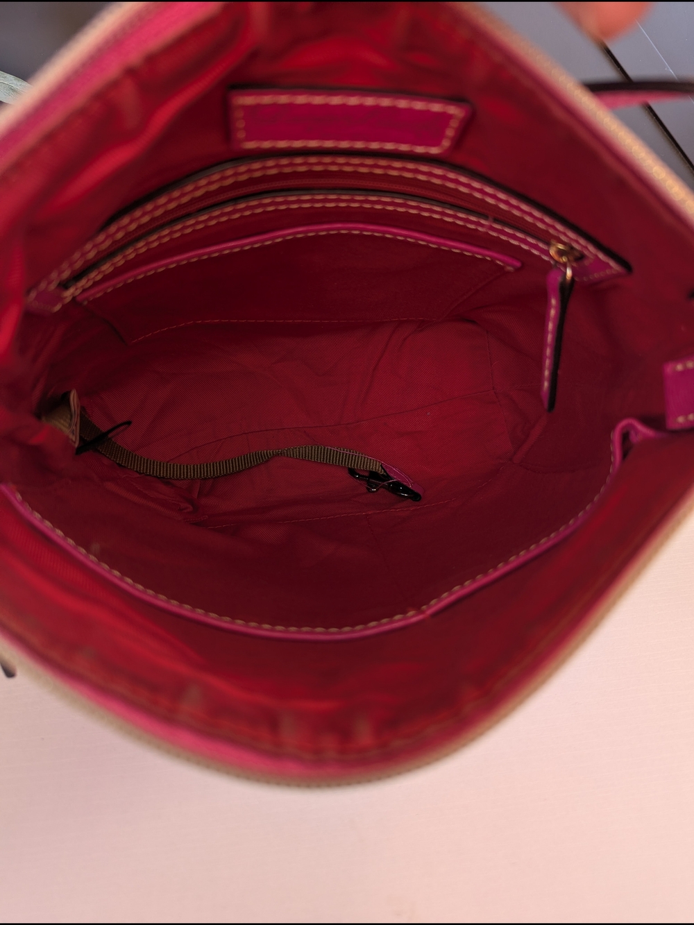 Dooney & Bourke Pink Canvas Shoulder Bag - Picture 9 of 14